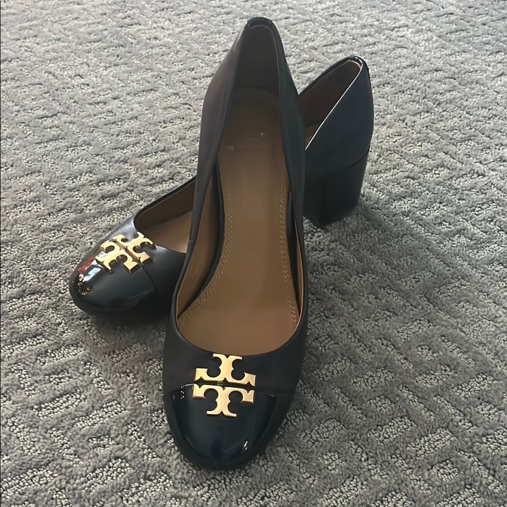 Tory Burch Navy block Patent Leather Women's heels